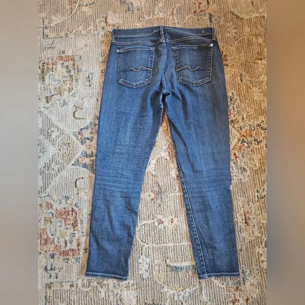 7 for all mankind Joesfina skinny boyfriend jeans sz 29 with 29" inseam, buttonf